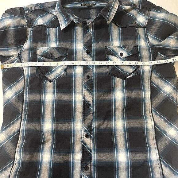 Helix Western Plaid Shirt XXL Athletic Fit Button-Down | Fall Layering Must-Have - Picture 5 of 11